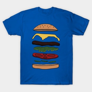 colored burger layers T-Shirt